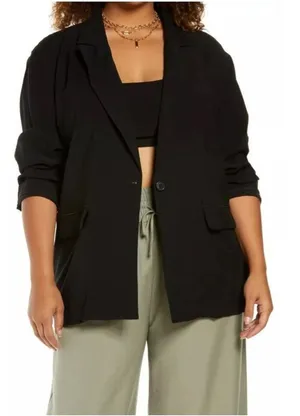 Open Edit lazy luxe business casual Nordstroms blazer L jacket thumbnail 1