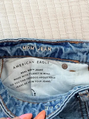 American Eagle Outfitters Women’s Mom Jeans Light Blue Straight Leg Jeans 4 Long thumbnail 8