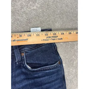 wrangler mid tise trouser raw hem size 24x30‎ dark wash Cut To 30in Inseam thumbnail 11
