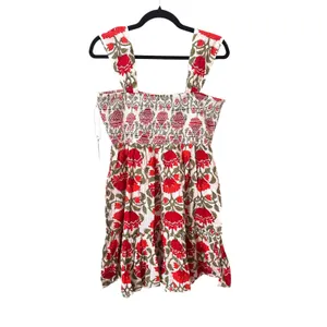 SAYLOR Yordana‎ Floral Smocked Mini Dress Large NEW NWT thumbnail 3