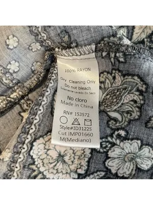 Bohme Maxi Dress Blue Paisley Cottagecore Spaghetti Strap Medium thumbnail 7