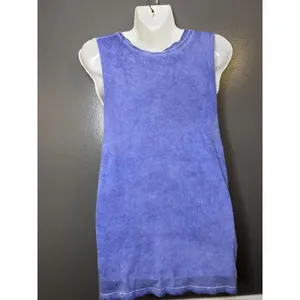 Peloton Tank Top Womens Medium Blue Scoop Neck Striped Logo Relaxed Fit Athletic thumbnail 5