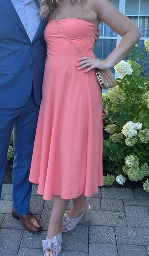 See You Monday Peach dress thumbnail 3