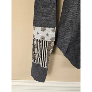 We The Free People‎ Womens Gray Long Sleeve Railroad Henley Shirt Medium thumbnail 3