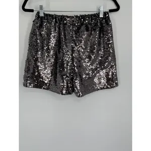 Sincerely Jules Shorts Womens Small Silver Sequin Hot Pants Elastic Waist Party thumbnail 11