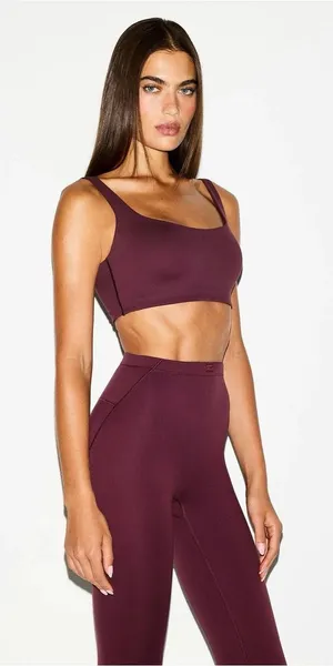 NIKE X SKIMS (G15) Matte Scoop Neck bra | Color Currant | Size MEDIUM thumbnail 1