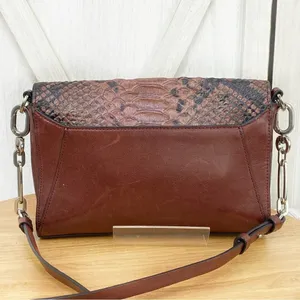 Coach Python‎ Embossed Crosstown Crossbody Bag Brown thumbnail 4