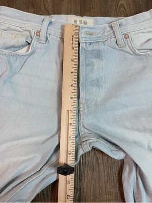 Free People We The Free Free People Distressed Wide Leg Jeans Light Wash Size 25 thumbnail 6