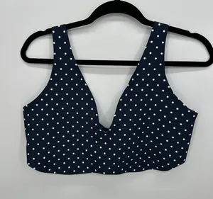 Parade C3 Invisible Wireless Bra Navy Blue Polka Dot Women‎ 38DD Bralette CO2 thumbnail 1