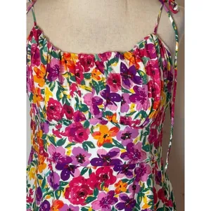 Showpo‎ Dress Women 8 Pink Packed Floral Print Monaco Midi Boho Cottagecore thumbnail 9