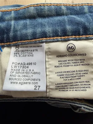 AG Adriano Goldschmied Jeans The Etta High Waisted Wide Leg Crop Jeans Size 4 27 Raw Frayed Hem thumbnail 10