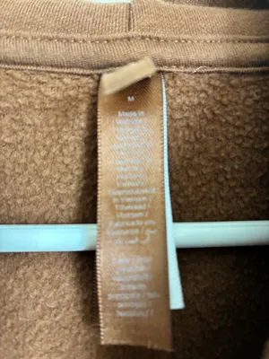 Skims Cotton Fleece Classic Zip Up Hoodie in Cocoa size Medium thumbnail 6