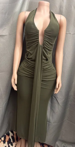 New size medium stretchy hunter green dress thumbnail 1