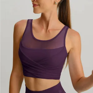 Berlook Activewear Purple Mesh Cross thumbnail 1