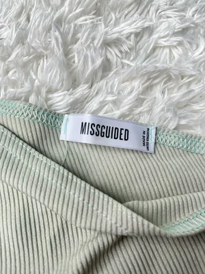 Missguided Mint Green Ribbed One Shoulder Crop Top thumbnail 5