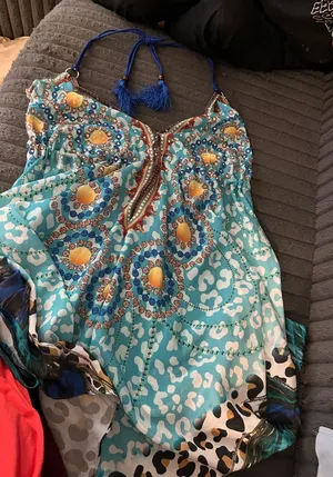 flowy top Blue thumbnail 1