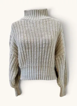 H&M Soft, Chunky Taupe Sweater, Size XS, MSRP $30 thumbnail 1