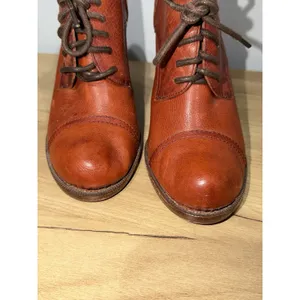 Kork Ease Chianne Brown Leather Lace Up‎ Oxford Wedge Size 8.5 F thumbnail 4