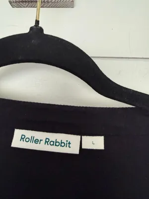 Roller Rabbit Women’s Large Black White Pamela Dress thumbnail 2