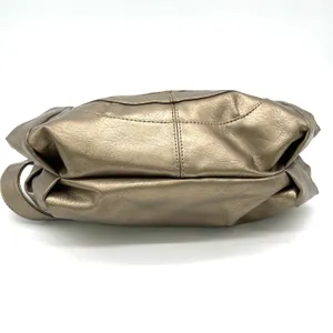 Nine West‎ Shoulder Bag Handbag Bronze Gold Metallic Faux Leather Glam Classic thumbnail 6