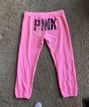 PINK - Victoria's Secret vintage pink sweats Sz M thumbnail 5