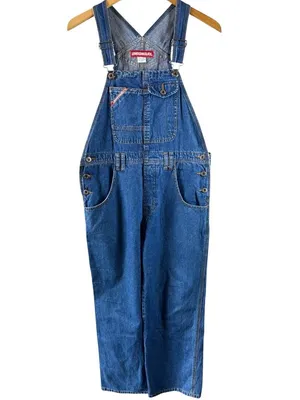 Vintage 90s Unionbay Denim Overalls XL Blue Carpenter Bib Wide Leg Hong Kong thumbnail 2