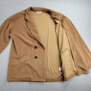 Madewell‎ Redford Womens Corduroy Blazer Jacket Size L Tan Knit Double Breasted thumbnail 9