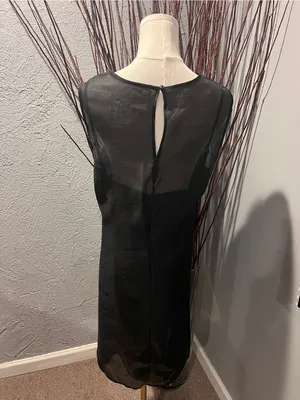 🌺A New Day Black Organza Shift Dress Size Xxl Nwt🌺 thumbnail 4