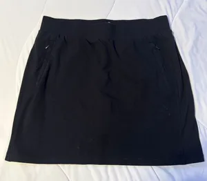 Talbots Mini Black Skirt with built-in shorts and pockets thumbnail 1