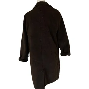 NWT Stoosh Sherpa Fabric Teddy Double-Breasted Long Coat IN BRACKEN thumbnail 6