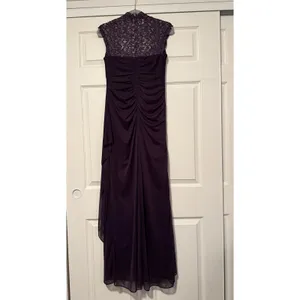 Xscape Retro Y2K Prom Formal Gown‎ Dress Sheer Lace Cap Sleeve thumbnail 4
