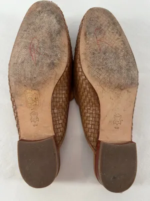 Tory Burch‎ Benton Woven Mules in Moose Brown Size 10 thumbnail 11