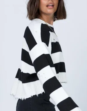Princess Polly London Bridge Striped Distressed Sweater size XS/S thumbnail 10