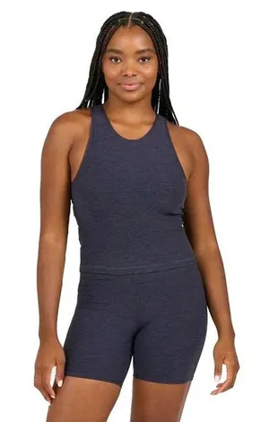 Vuori Womens Elevation Plyo Racerback Tank Top Midnight Heather Navy Blue Small thumbnail 1