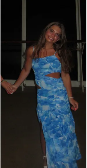 Shein Blue Dress Floral thumbnail 2