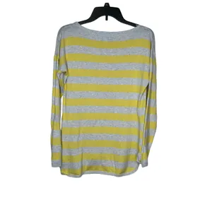 Old Navy Women's Sweater Striped Long Sleeve Lightweight Gray/Yellow Sz.‎ Medium thumbnail 11