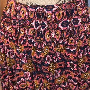 Billabong maxi skirt abstract printed browns, blue, pink & white size M NWT thumbnail 3