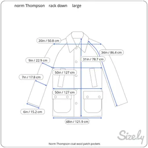Norm Thompson coat wool patch pockets gray Size L thumbnail 2