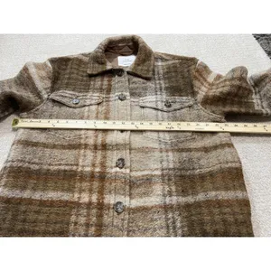 Wilfred Free Aritzia The Ganna Womens Wool Plaid Shacket Jacket M Oversized thumbnail 12