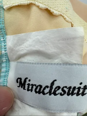 Miraclesuit floral Aqua Lined Swimsuit one piece 14 vacation beach summer cruise thumbnail 9