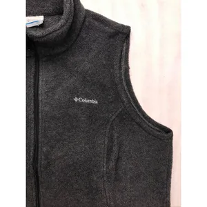Columbia Womens Fleece Vest Charcoal Gray Full Zip Mock Neck Plus Size 1X‎ thumbnail 3
