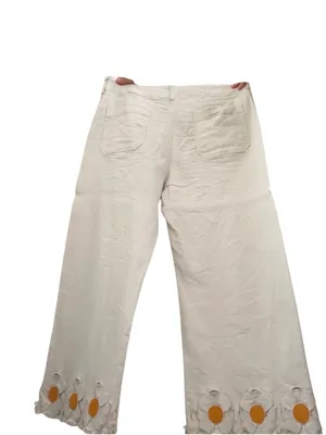 Maeve Anthropologie Colette Wide-Leg Jeans Daisy Cutwork Hem cottagecore whimsy thumbnail 11