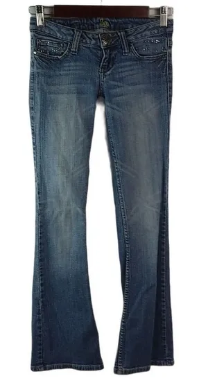 ZCO 5 26.5 Designer Crystal Logo Pocket Jeans thumbnail 1