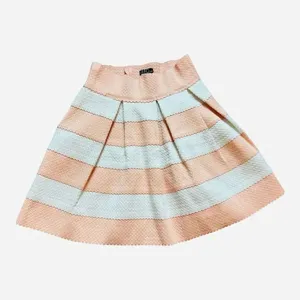 Brand New Womens Cleo Apparel Boutique Textured Striped Mini Skirt - Sz M thumbnail 2