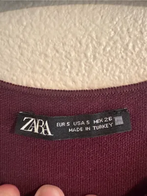 Zara Sleeveless Fit-and-Flare Dress in Wine thumbnail 2