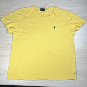 Polo Ralph Lauren Yellow Cotton Short Sleeve Pony Logo T-Shirt Mens Large L thumbnail 4