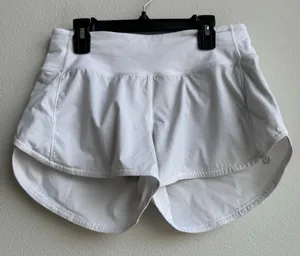 Lululemon Speed Up Short Size 4 Long *4" Updated Fit Classic Pure White Lined thumbnail 1