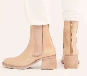 Free People Natural Leather Essential Chelsea Boot Size 9 Gently Used Boho Fall thumbnail 1