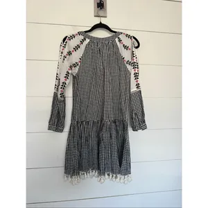Area Stars Women’s Small Whimsigoth Black White Gingham Prairie Dress Cottagecor thumbnail 5