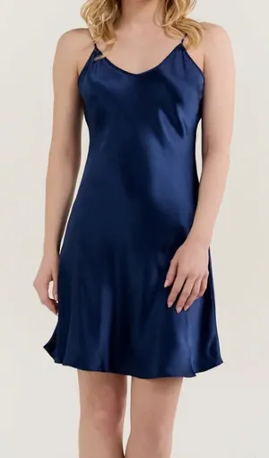 Women's Slip Dress‎ Navy Blue Sleeveless Navy Blue Spaghetti Strap A-Line Adjust thumbnail 1